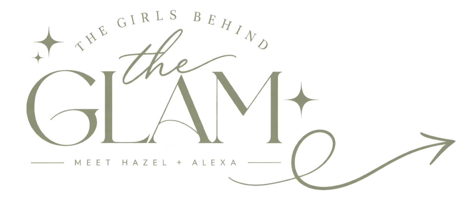 The behind the scenes of the girls, meet Hazel and Alexa, is written with decorative text and stars.