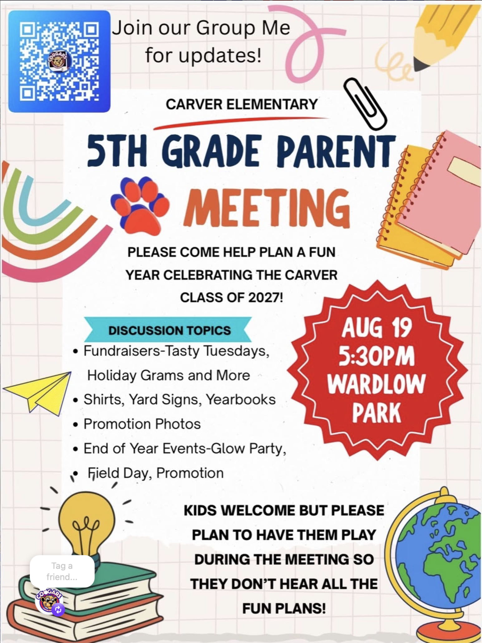 📣 5th Grade Parents — this one’s for you! 🐾🎓