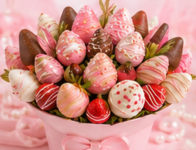 Strawberry Cake Bouquet