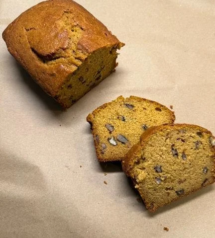 The Autumn Reaction — Pumpkin Pecan Loaf Slice