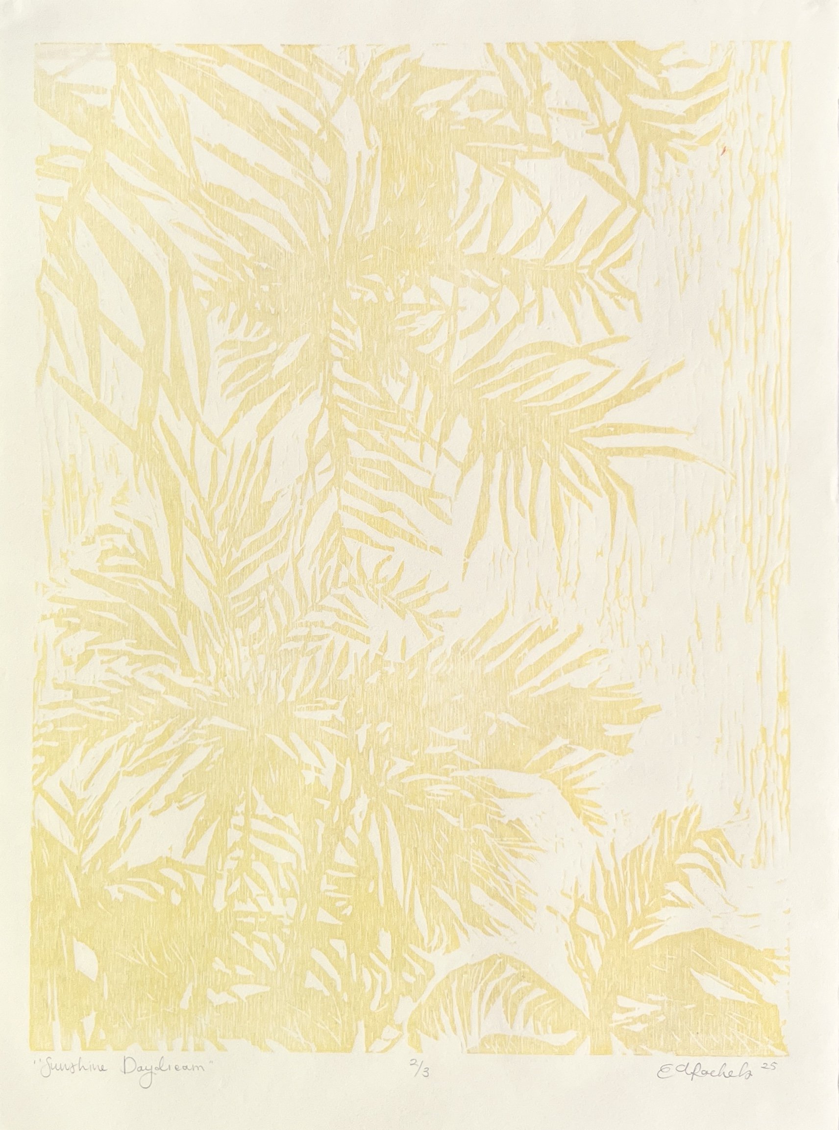 Sunshine Daydream - Single Run Woodcut Print
