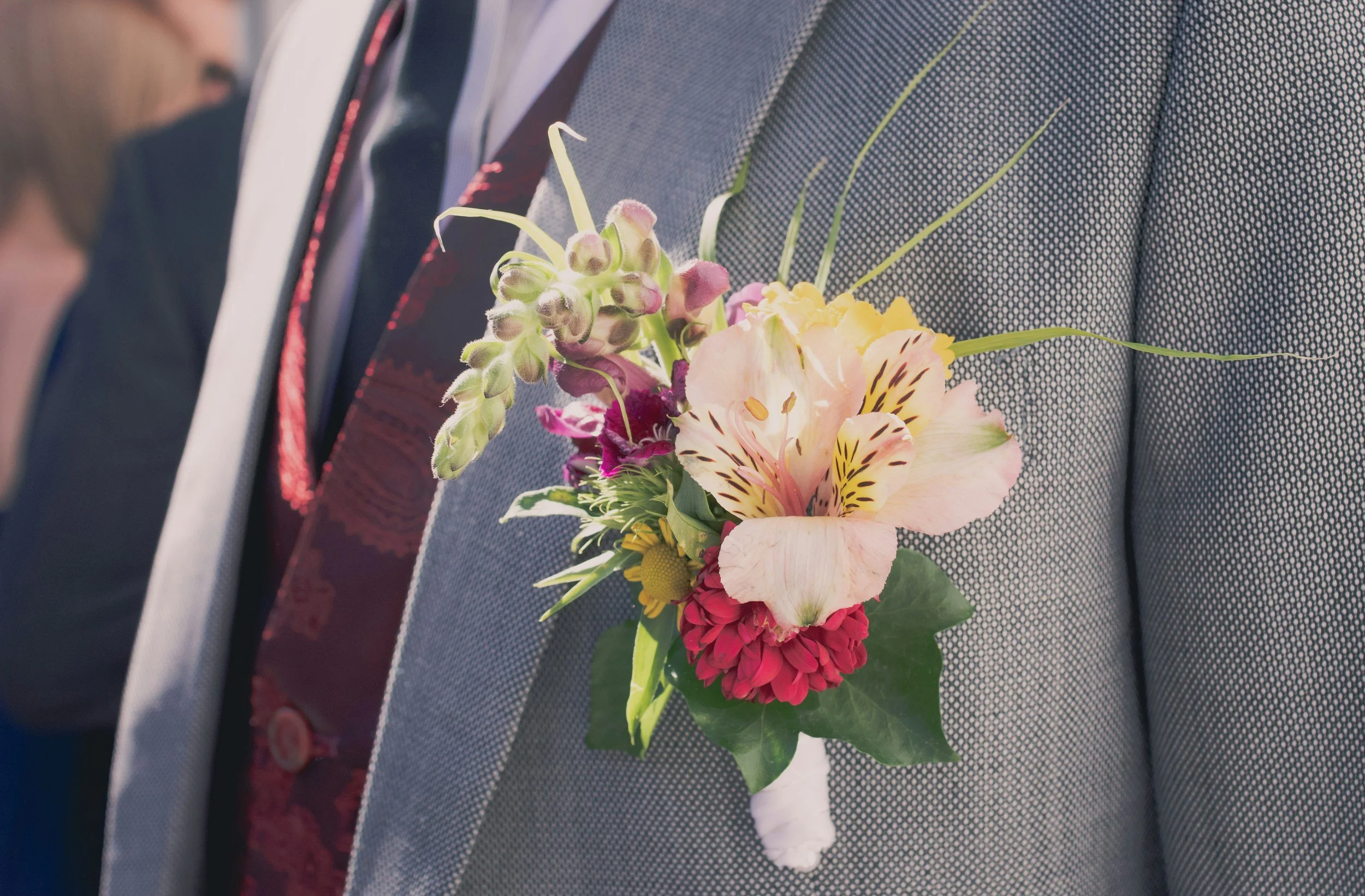Custom wedding boutonniere and floral design in Louisville, KY