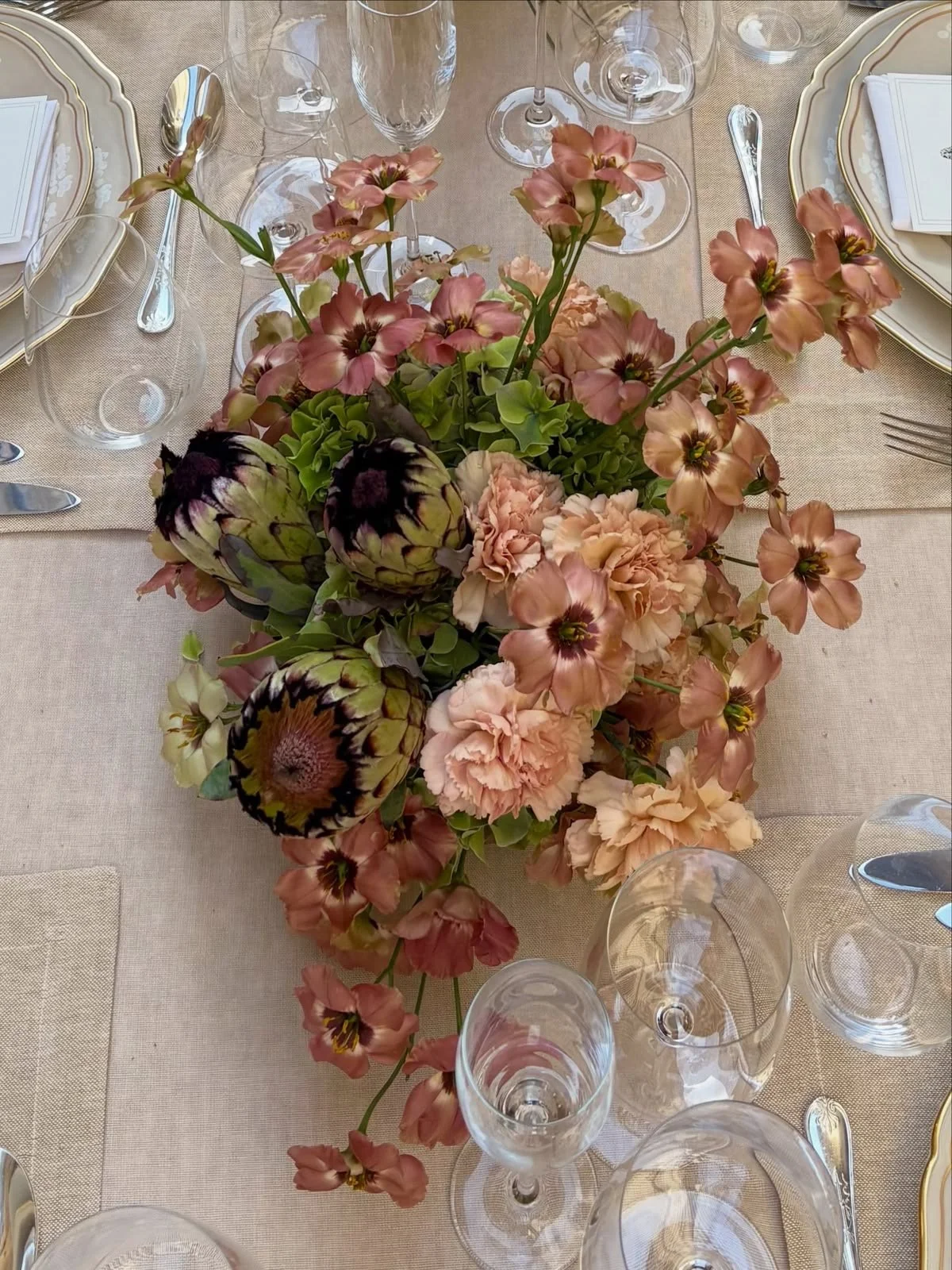 Pink/peach centerpiece: Wedding floral design and centerpiece in Owensboro, KY