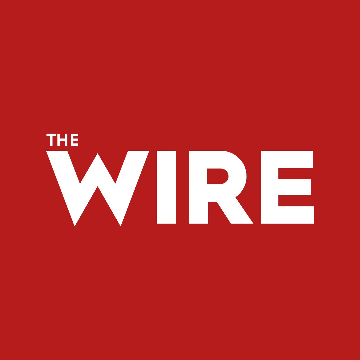 Red background with white text that says 'The WIRE'.
