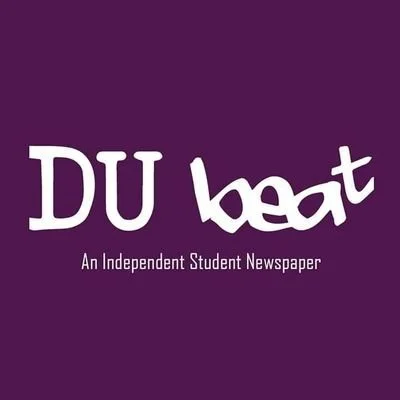 Logo for 'DU Keat,' an independent student newspaper, on a purple background.