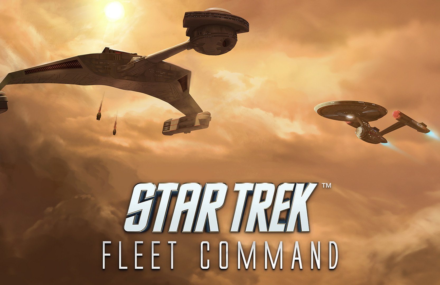 background painting of star trek ships for star trek fleet command by caio barberan