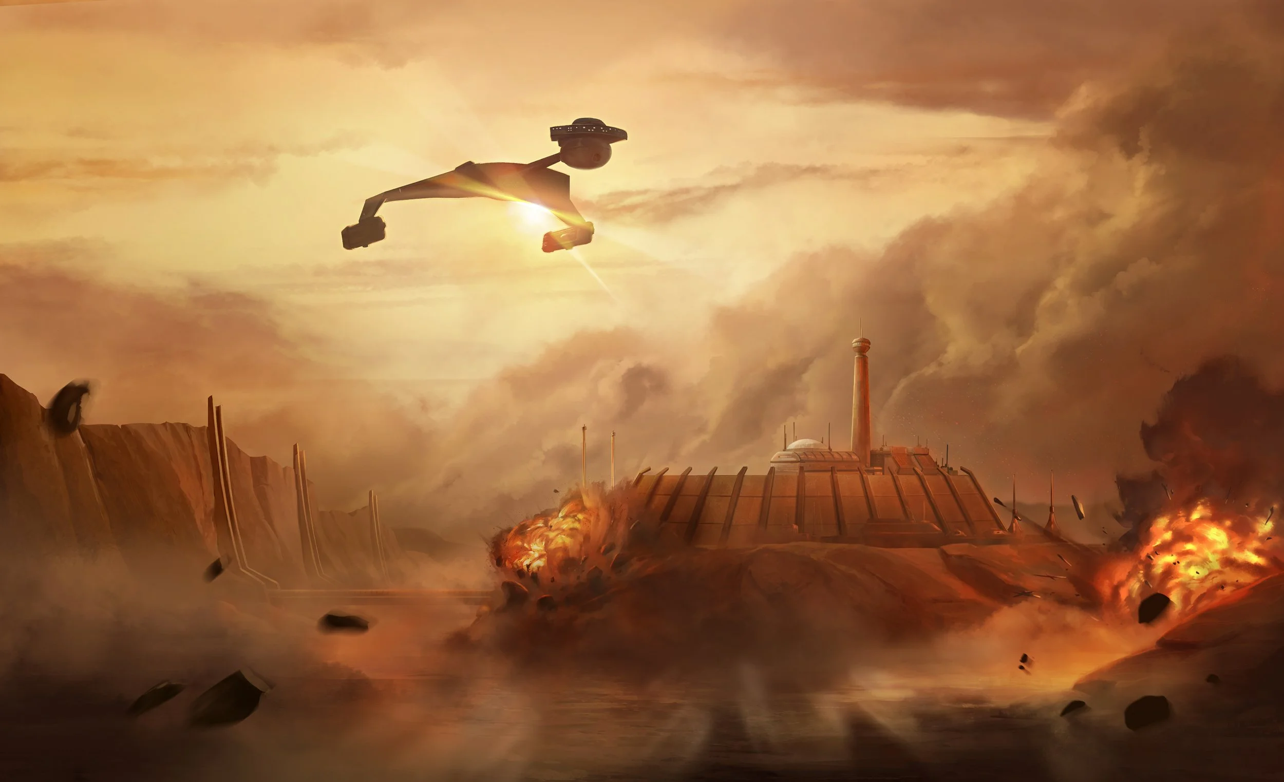 star trek cinematic matte painting by caio barberan
