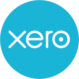 Xero logo on a blue circular background.