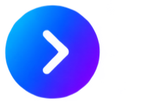 A blue gradient circle with a small dark triangle inside, resembling a play button.