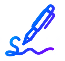 Close-up of a blue pen or marker with the cap attached, sitting on a surface.