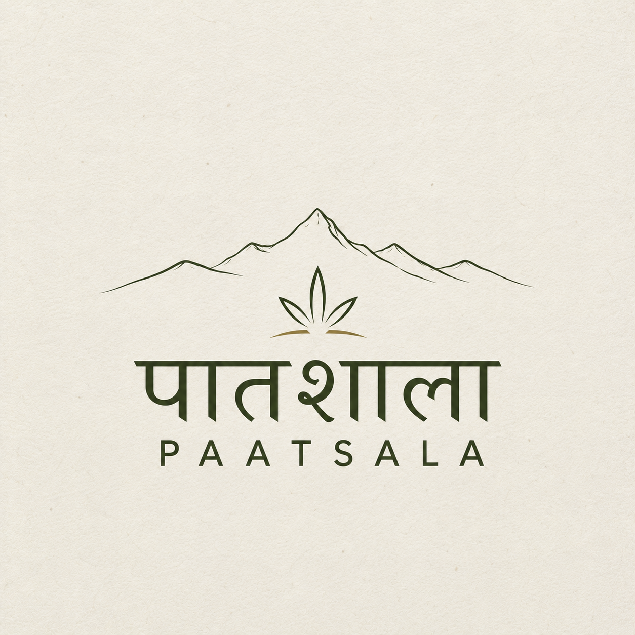 Paatsala (पातशाला) logo with a Himalayan mountain outline and cannabis leaf.