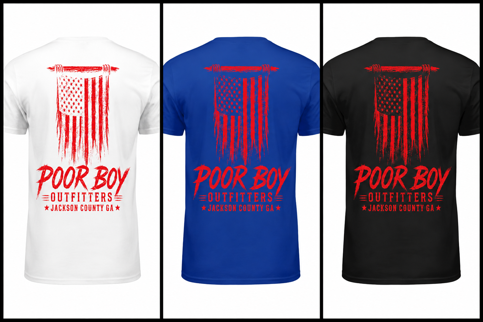 Kids American Flag Gildan Poor Boy Outfitters T shirt