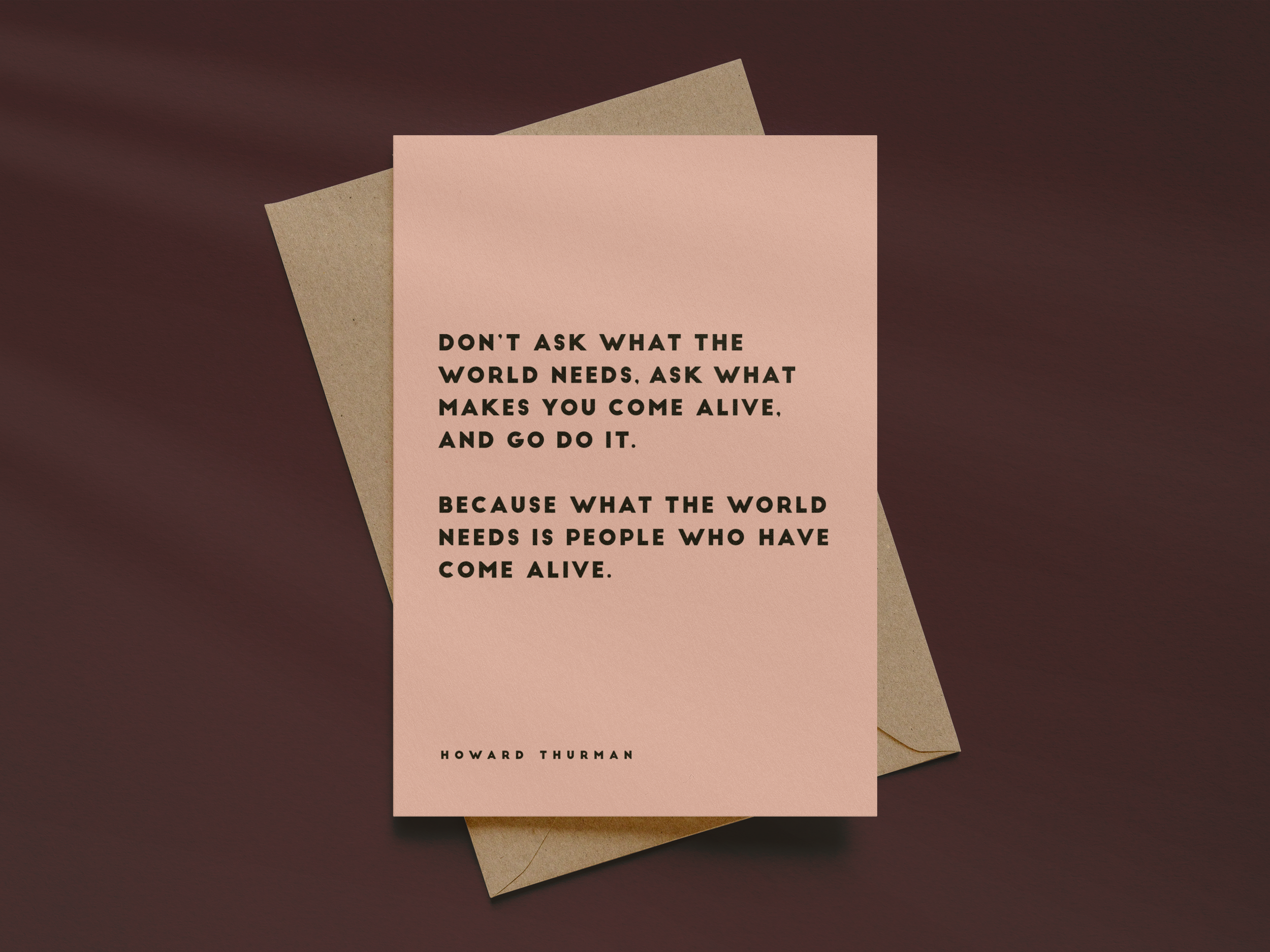 Howard Thurman Card