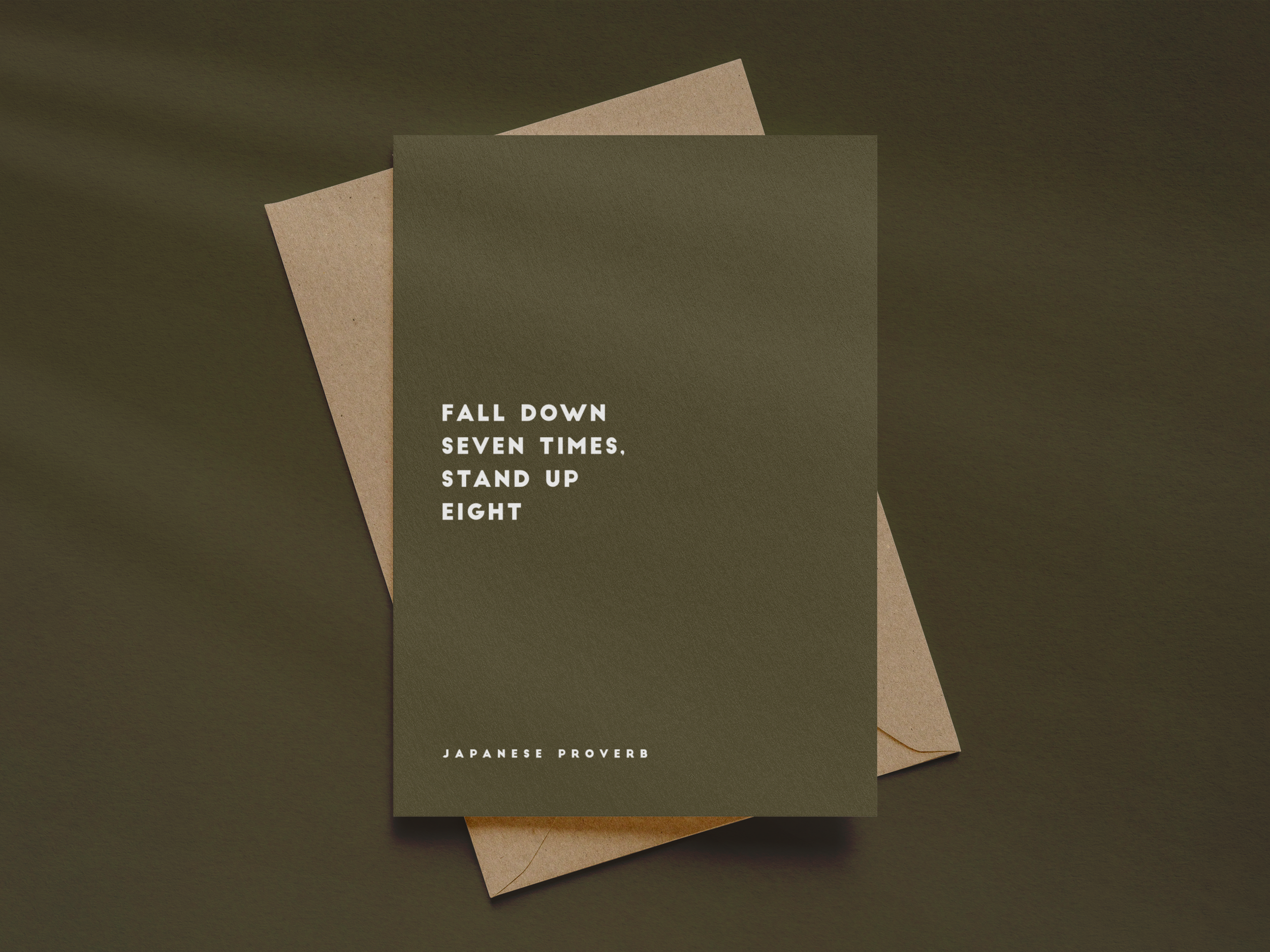 Fall Down Seven Times Card