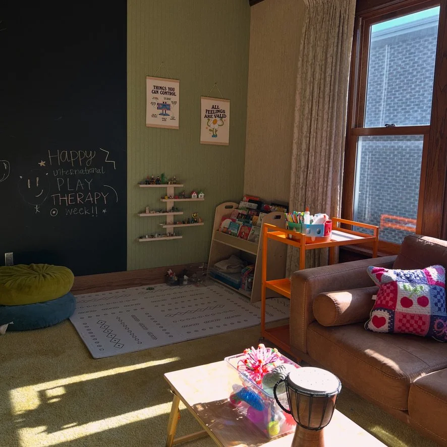 Play therapy materials used to help children express emotions and process experiences