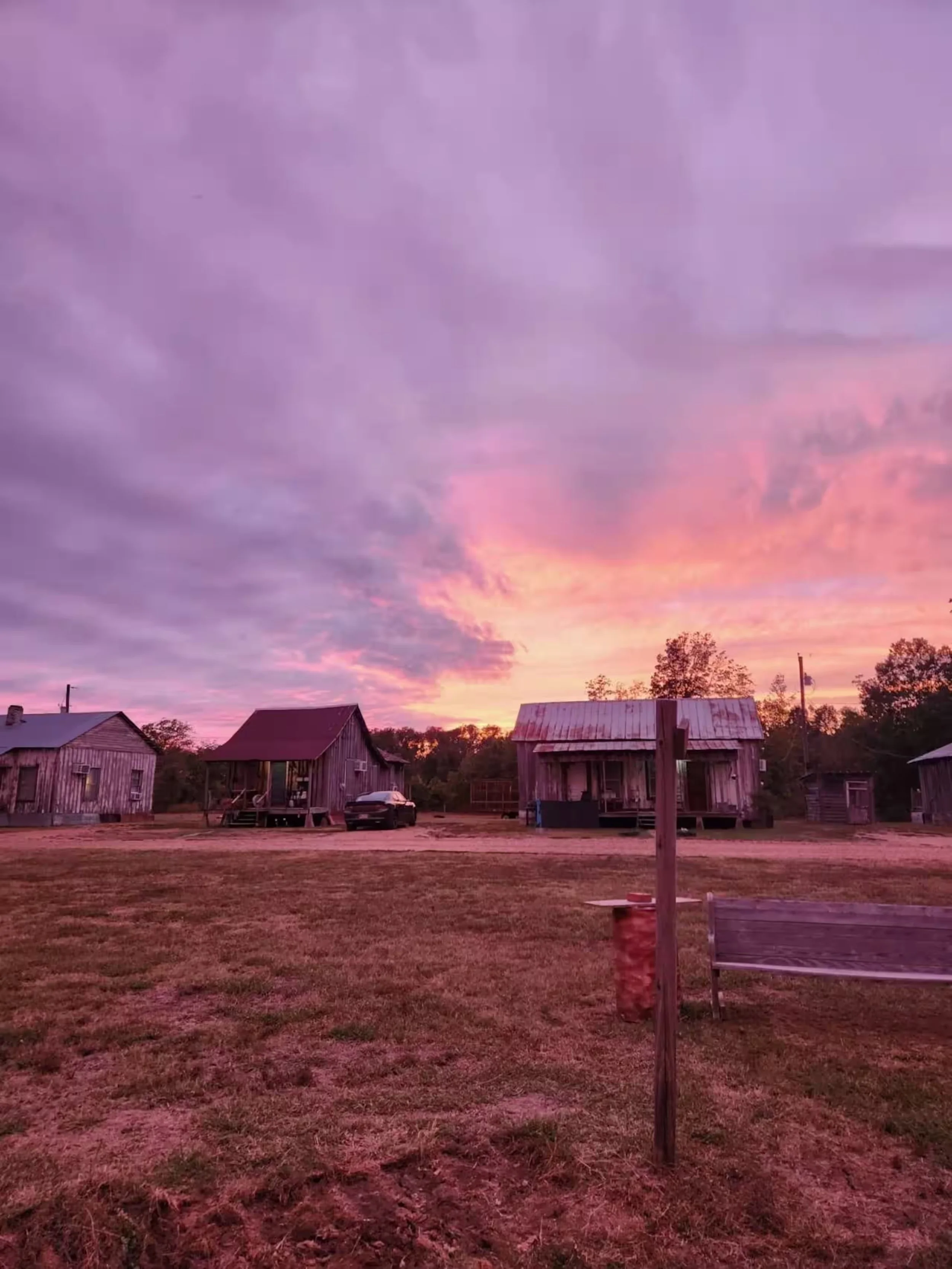 Peace and quiet and sunsets on the farm.