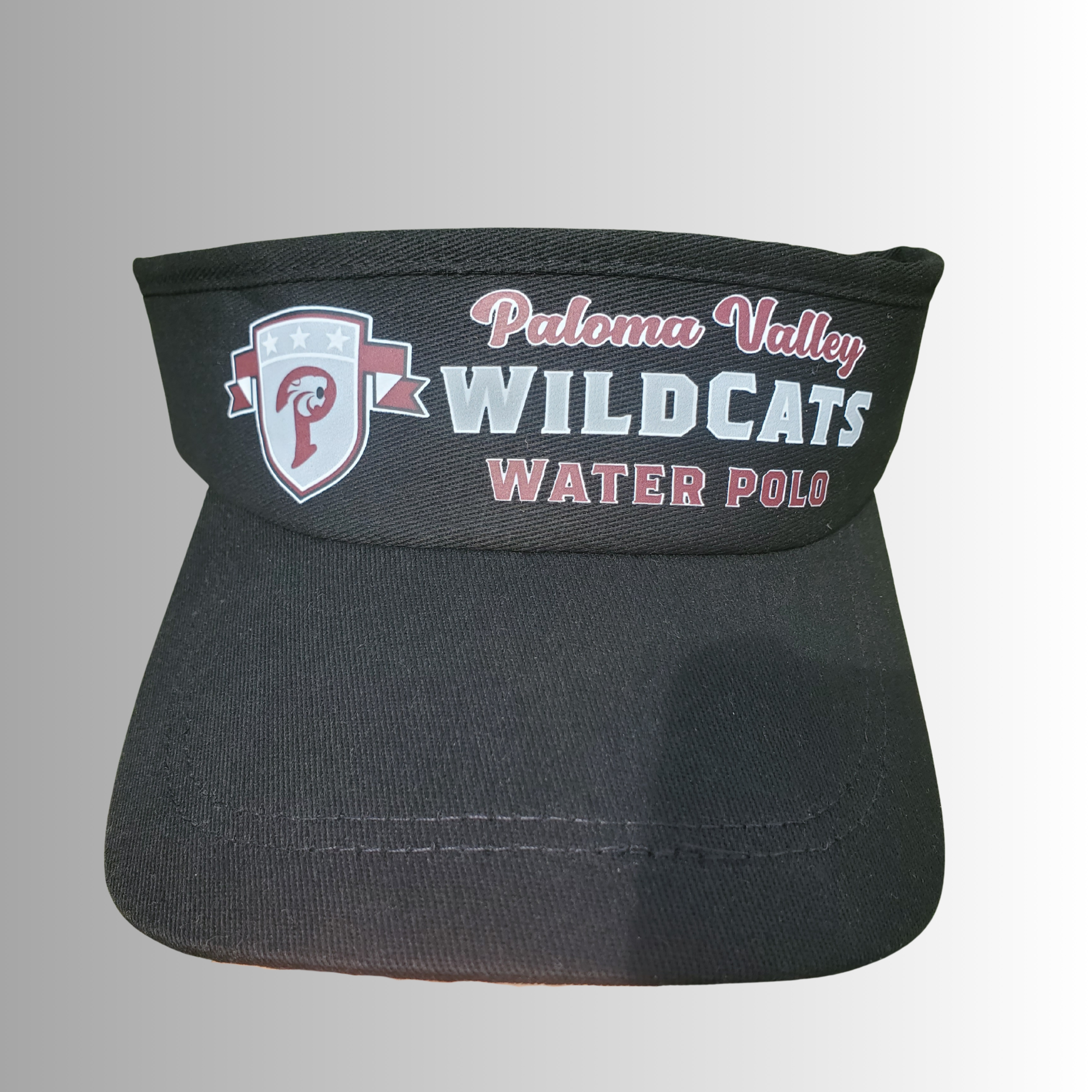 Visor Black Ols School Boy's Water Polo Logo