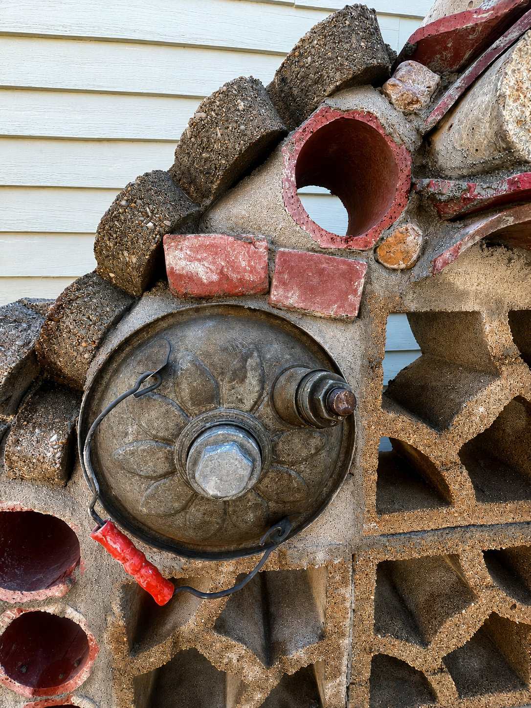 Custom vintage-style garden wall details