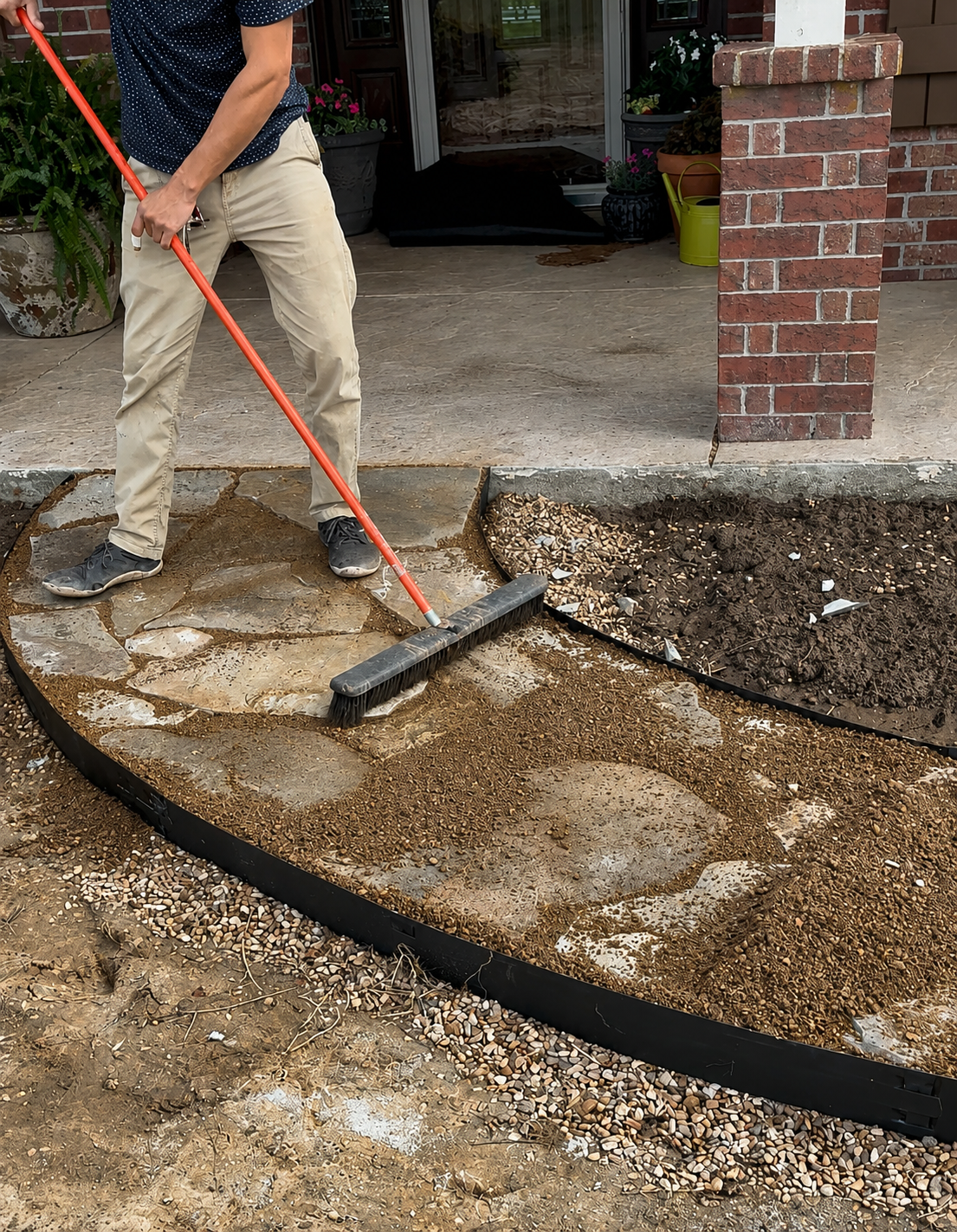Flagstone path with decomposed granite