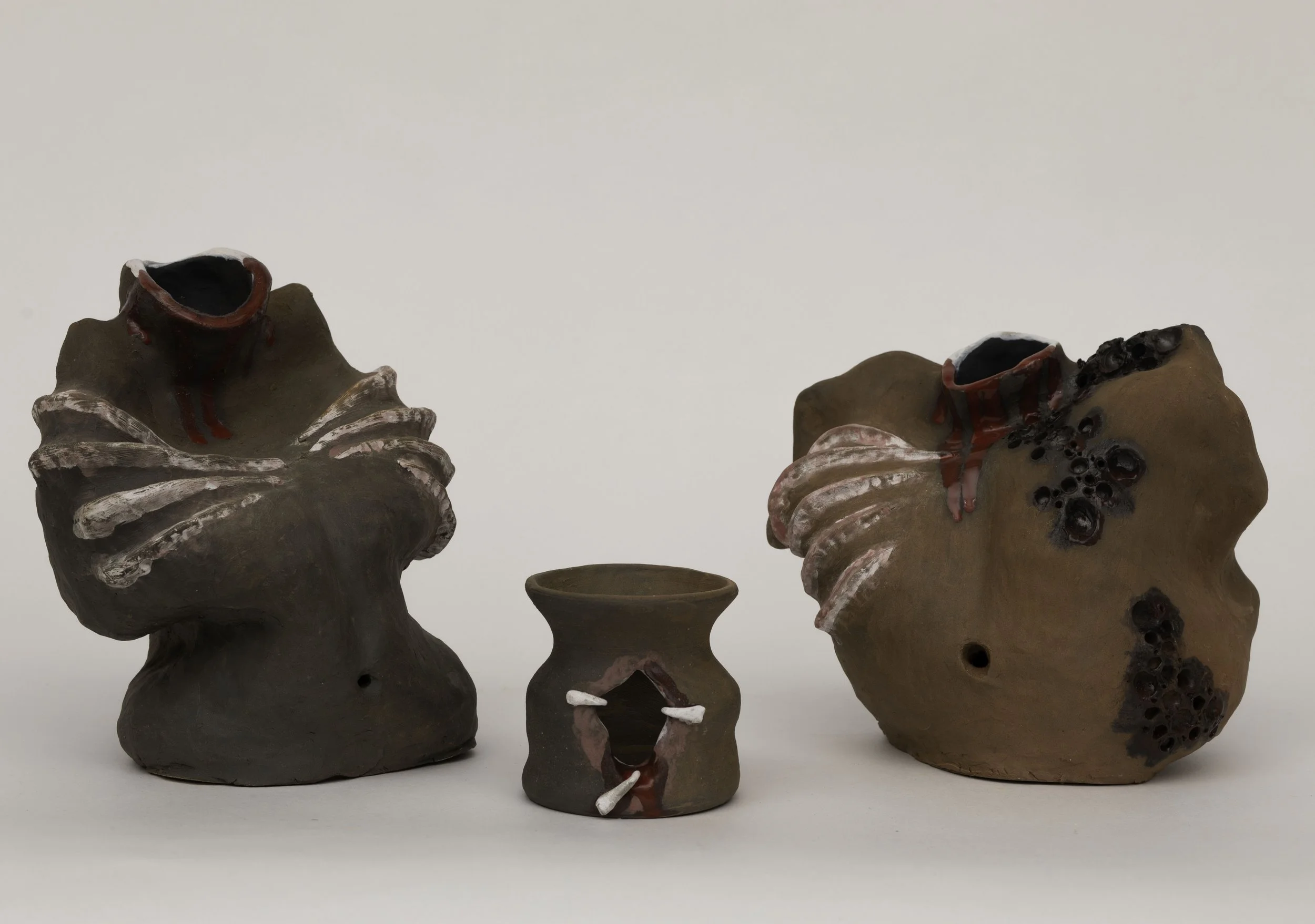 "things fall apart", 2024, reduction fired terracotta