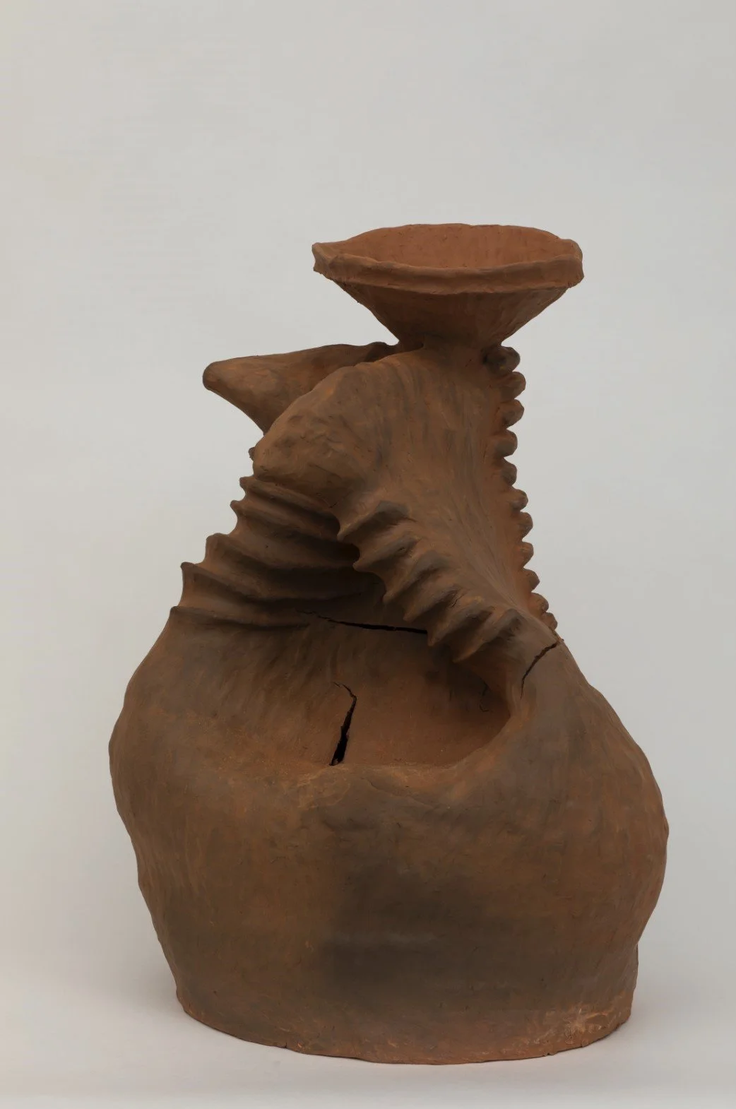 "giver II", 2024, reduction fired terracotta