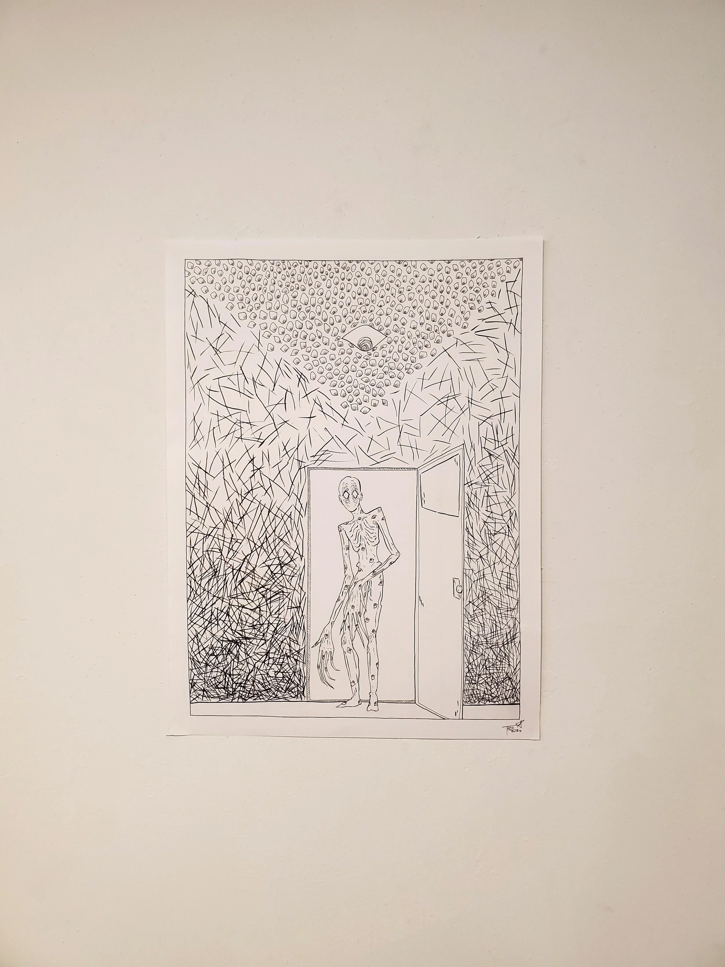 "it will come back", 2023, pen and ink on paper
