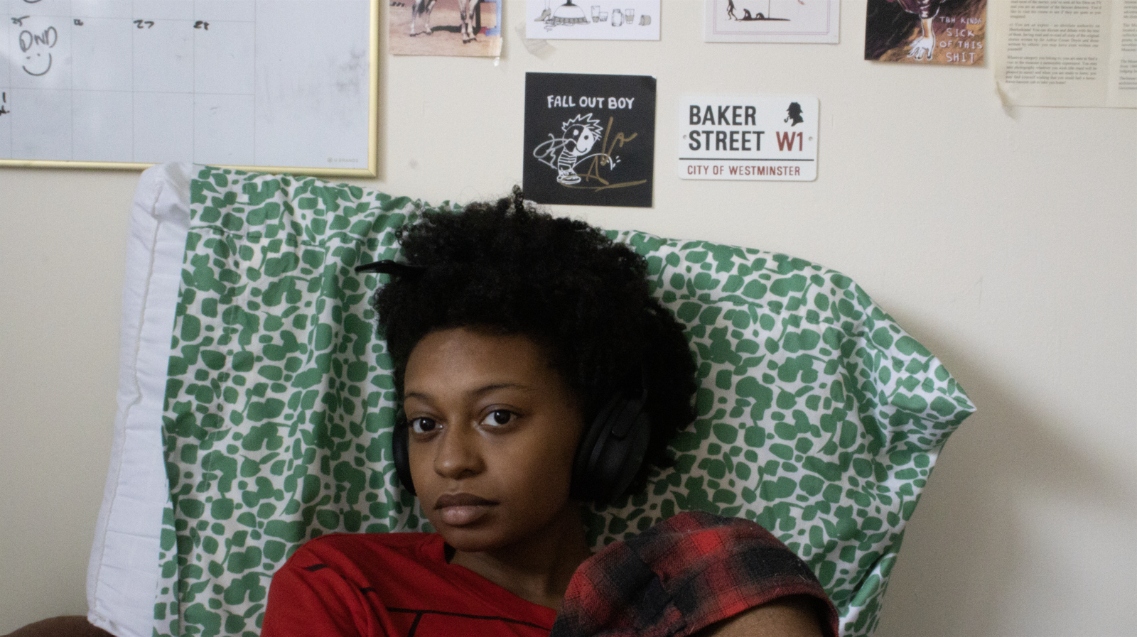 "there are crumbs in the bed" | "self portrait (afro)"