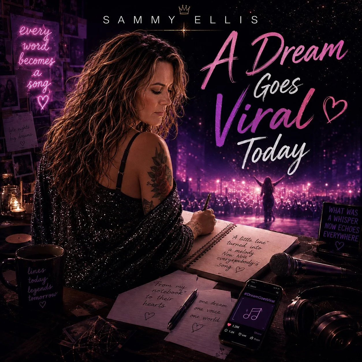 A Dream Goes Viral Today single cover artwork by Sammy Ellis