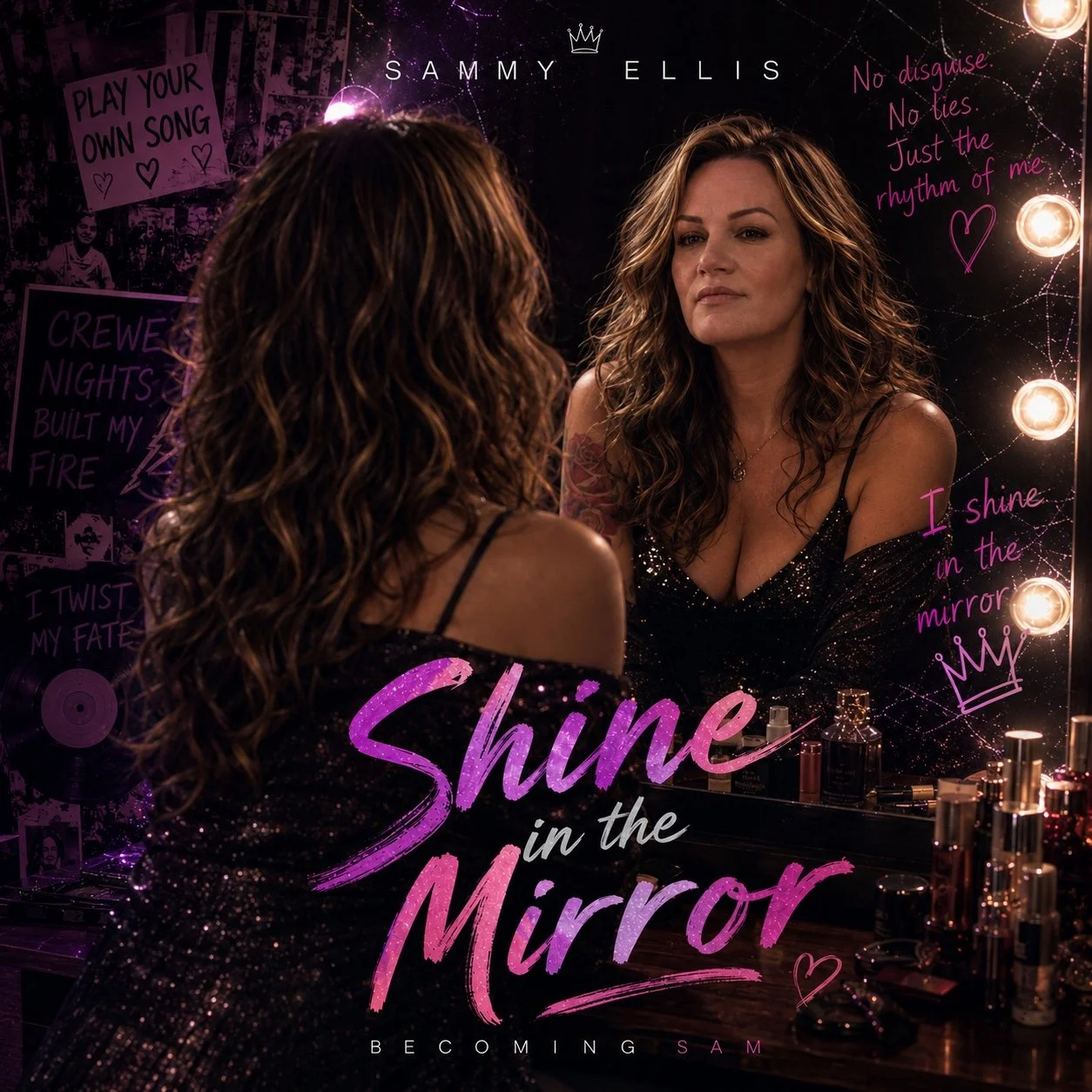 Shine in the Mirror single cover artwork by Sammy Ellis