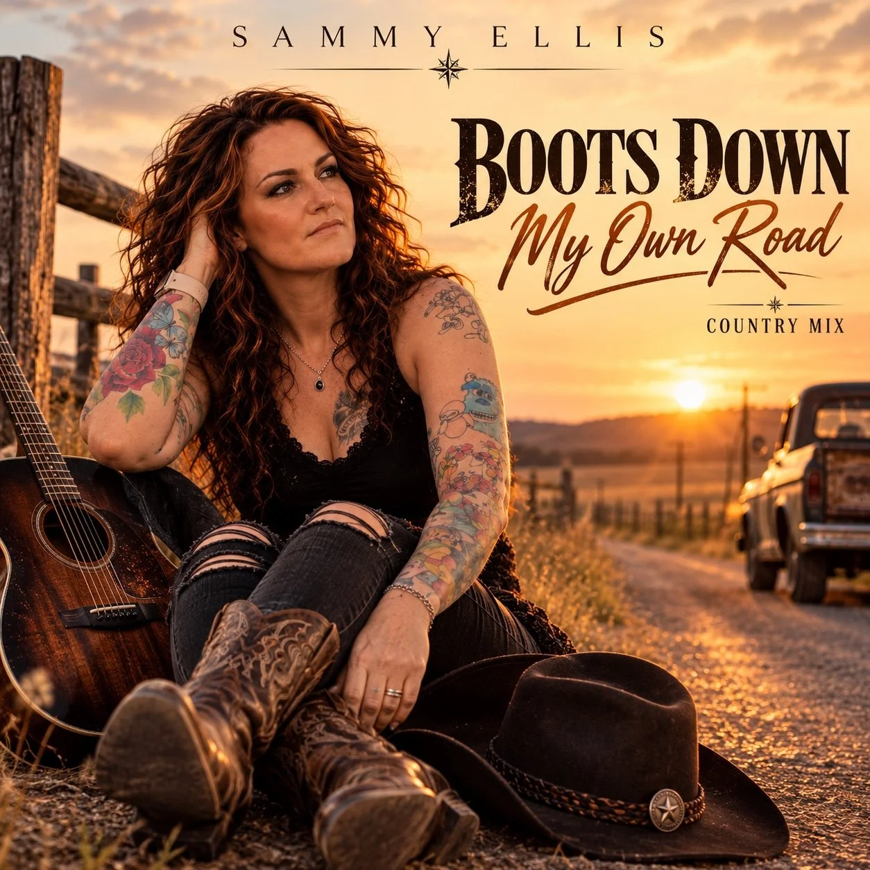 Boots Down My Own Road (Country Version) single cover artwork by Sammy Ellis