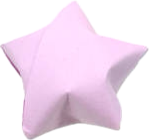 Pink star-shaped plush pillow