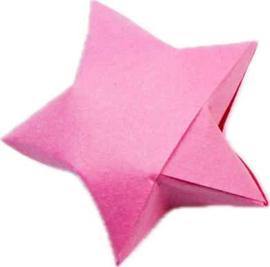 Pink star-shaped makeup sponge.