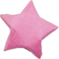 Pink origami star