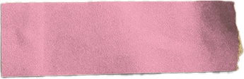 A torn piece of pink fabric or paper with frayed edges.