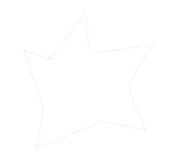 A star-shaped outline drawn with a white neon line on a black background.