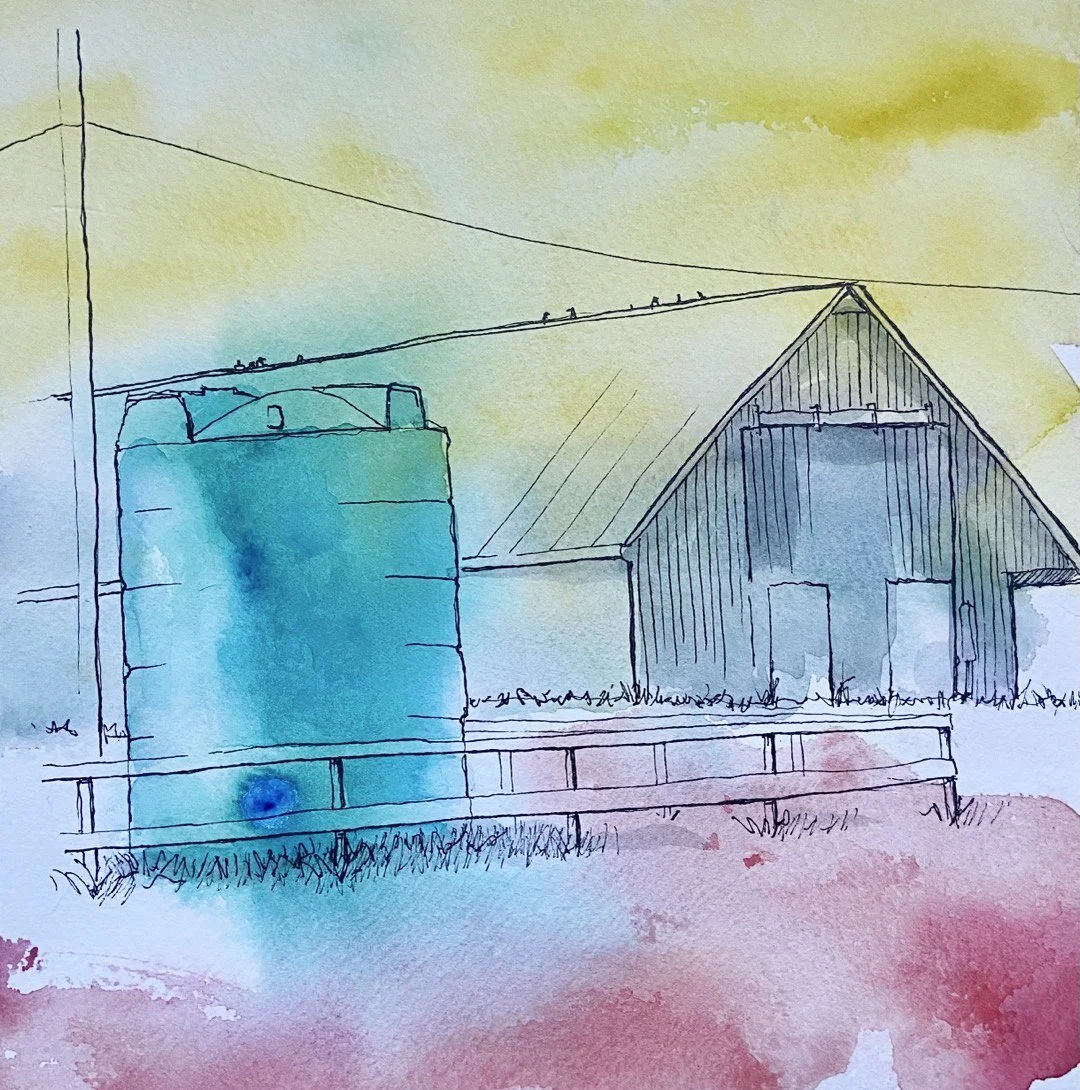 Primary Barn 12" x 12"