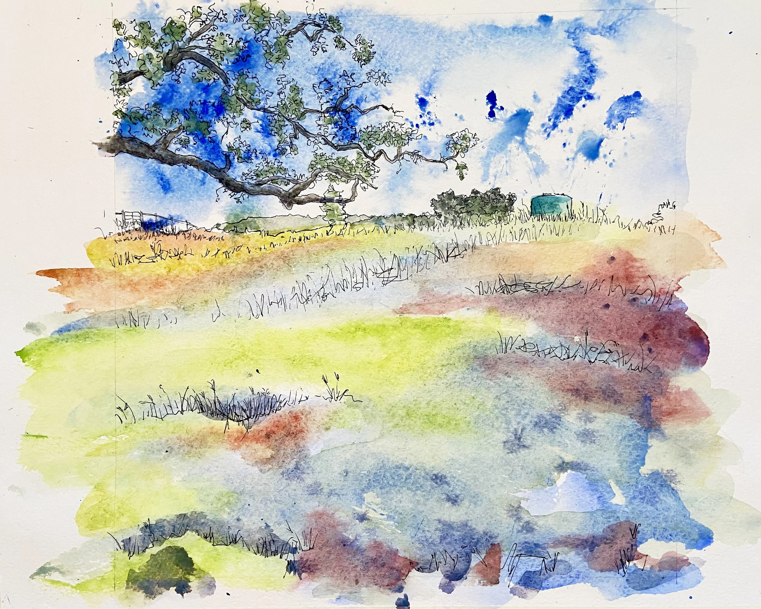 Over the Hill 12" x 12"