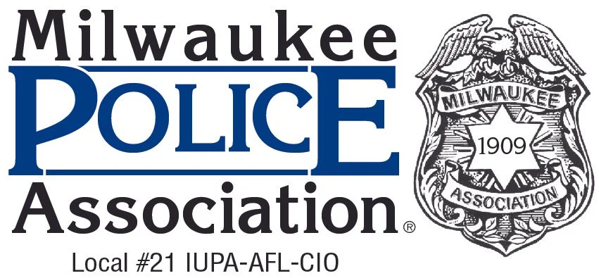 Logo of the Milwaukee Police Association with a badge symbol and the year 1909
