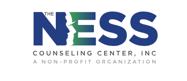 Logo for The NESS Counseling Center, Inc. with text indicating it is a non-profit organization.