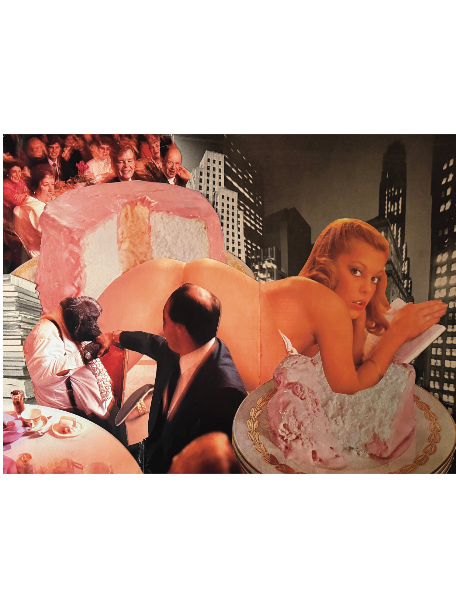 angel food ; collage art print