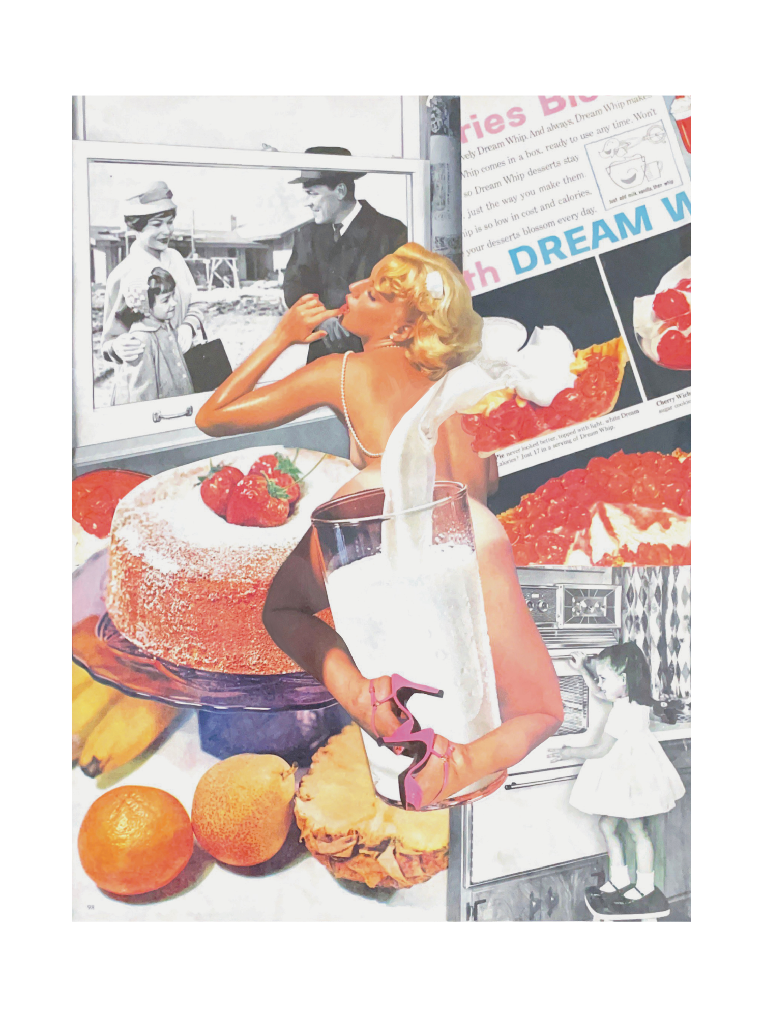 shortcake ; collage art print