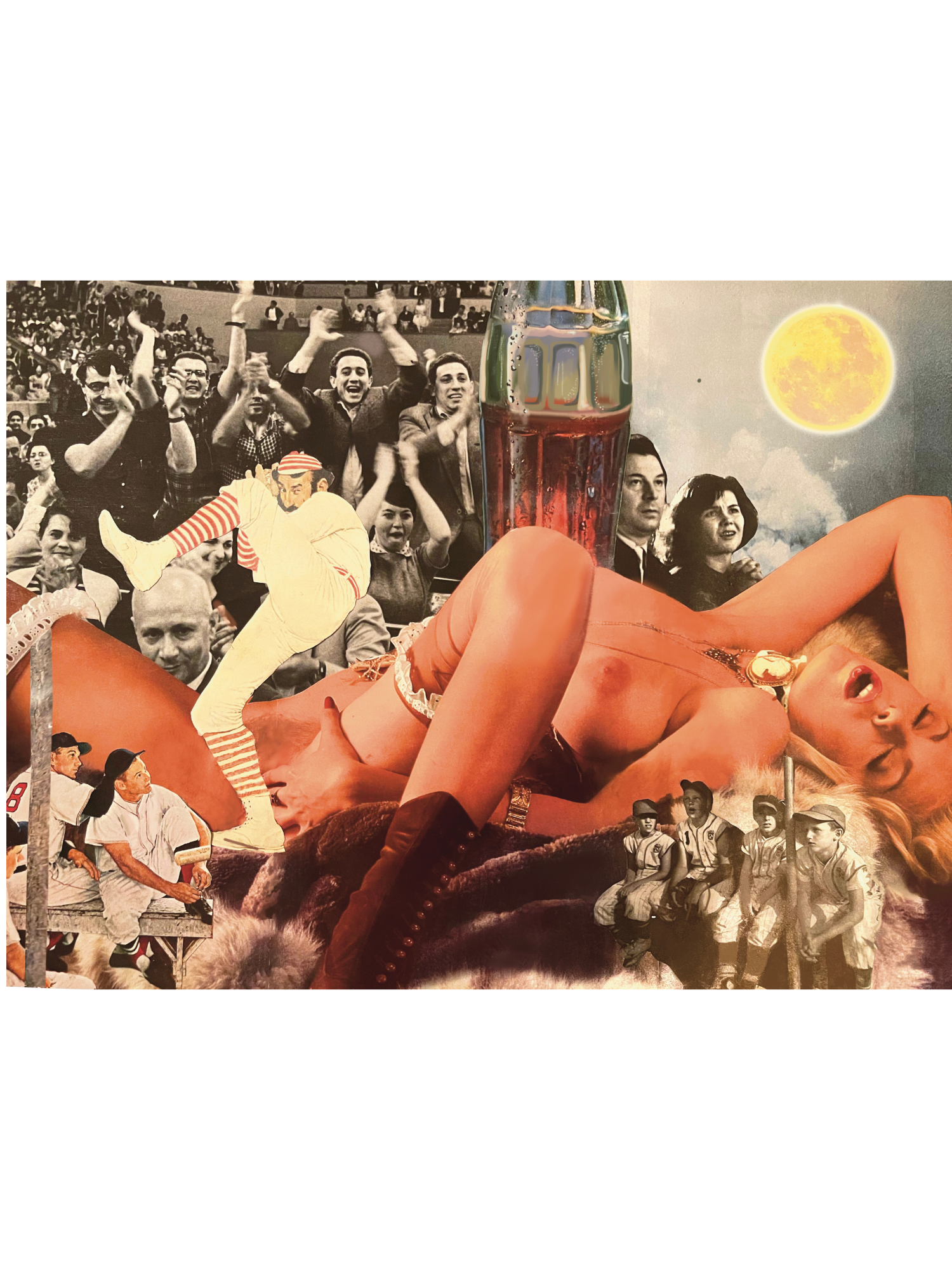 home run ; collage art print