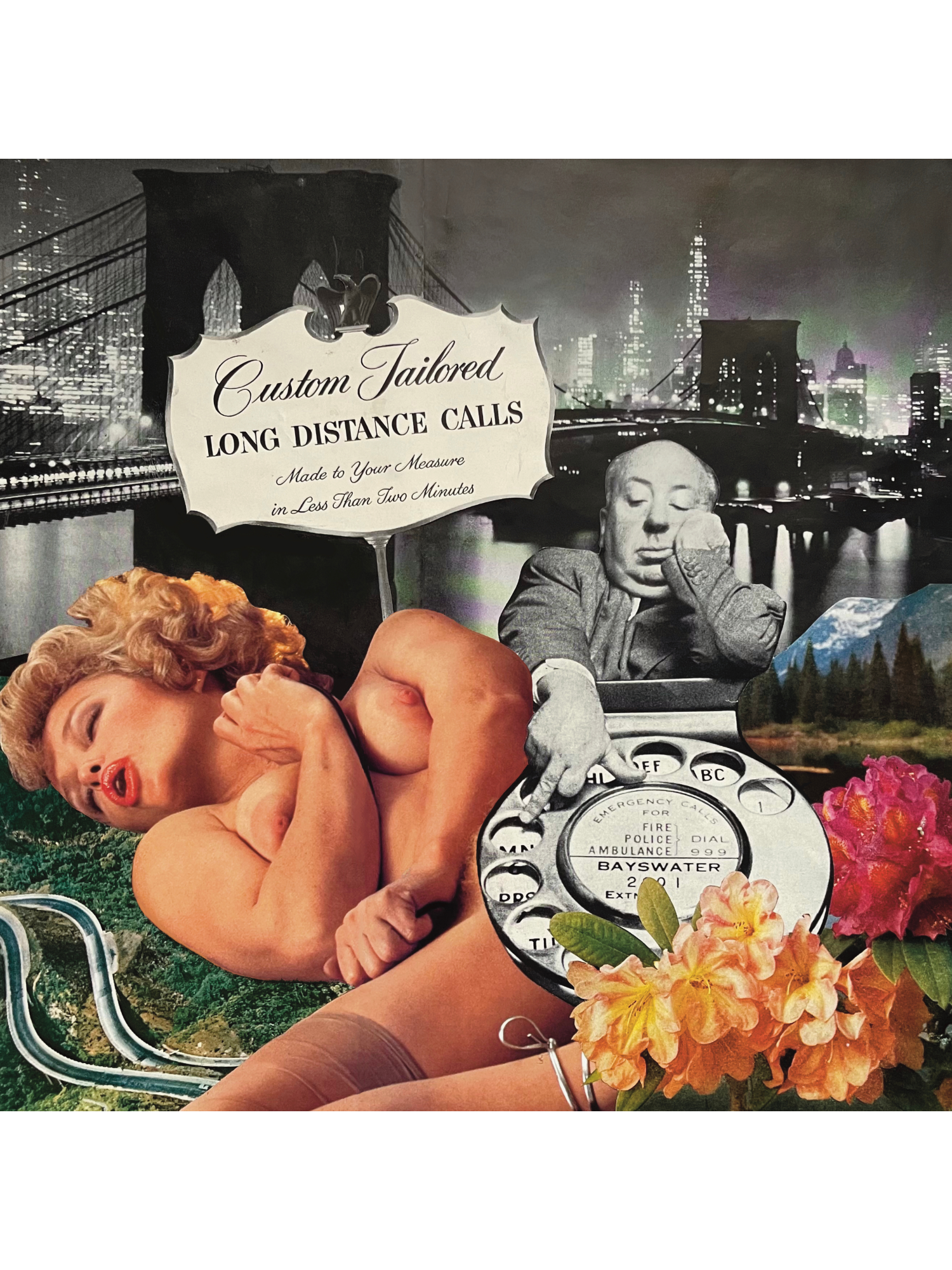 long distance ; collage art print