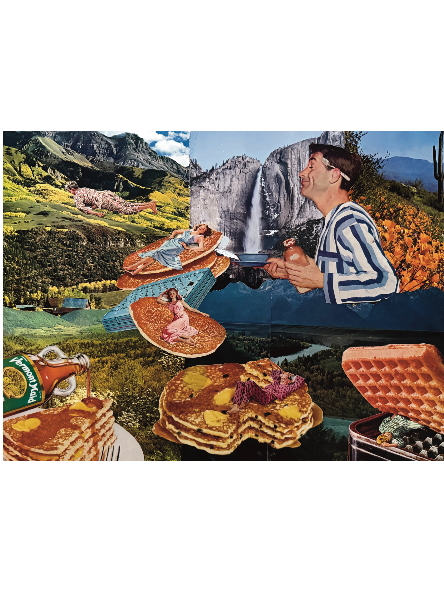 bed & breakfast ; collage art print