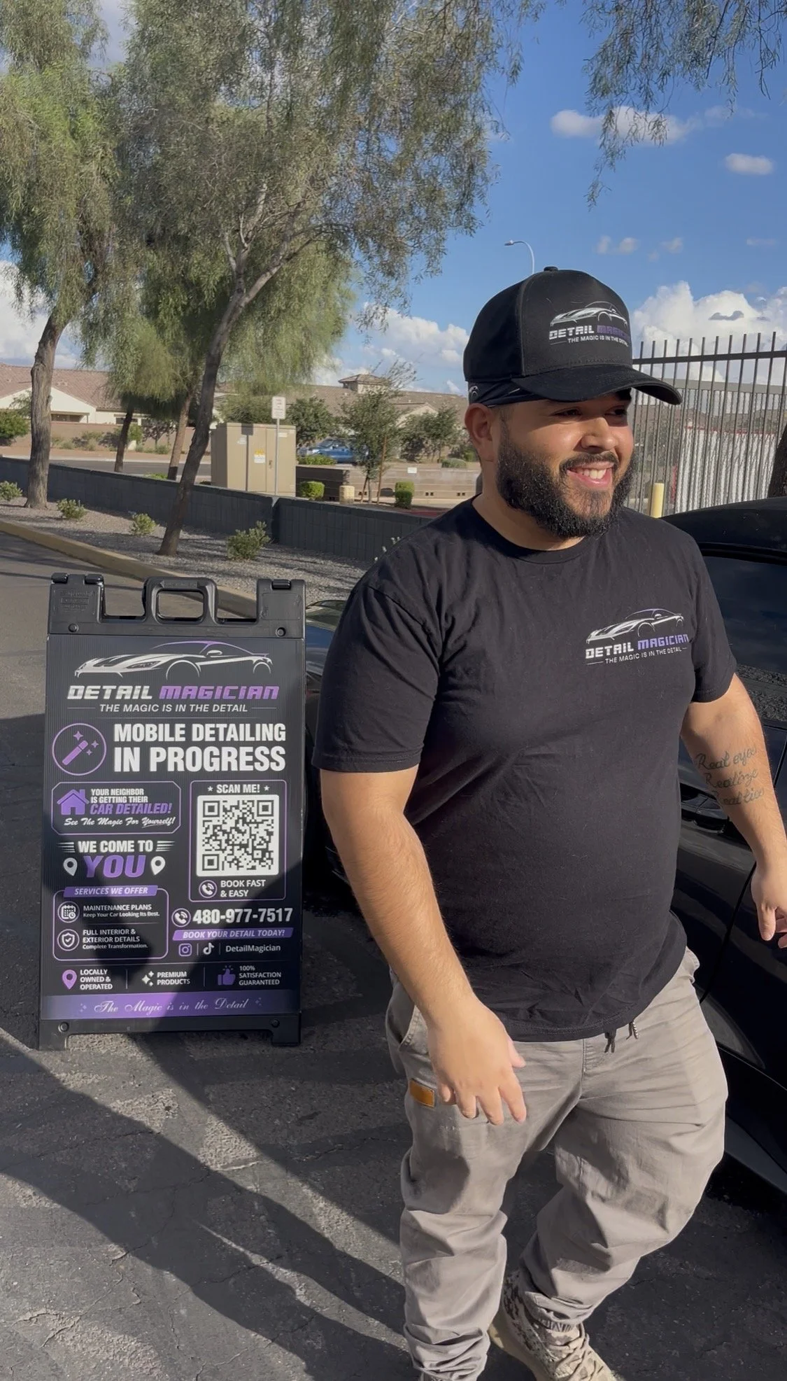Detail Magician mobile car detailing owner with detailing equipment in Chandler, Arizona