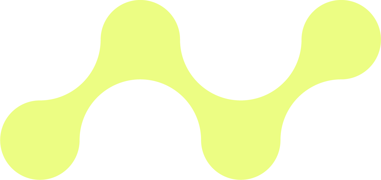 A neon yellow connecting circles graphic that represents the movement method used by Lu and Shantell of Dropgym.