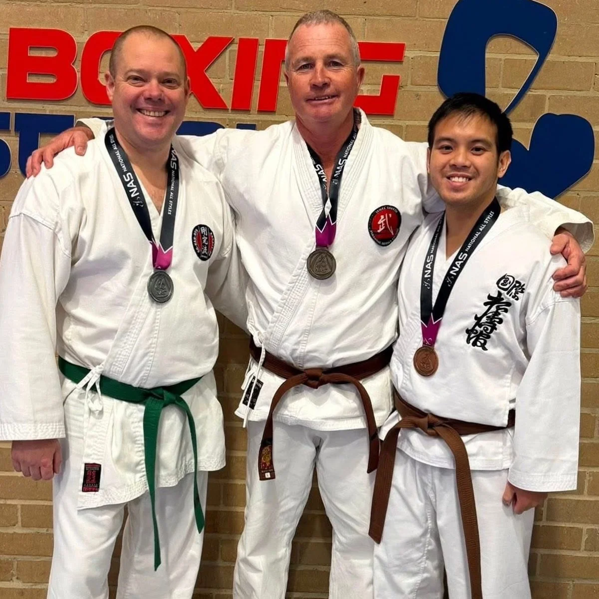 NAS TOURNAMENT - ROUND ONE 🥋🌟
Congratulations to Marcus Lyons, Andrew Williams, and Kito Godbee on competing in Round 1 of the National All Styles Tournament, held at the Australian Institute of Sport in Canberra.
Marcus achieved Gold in Forms and 