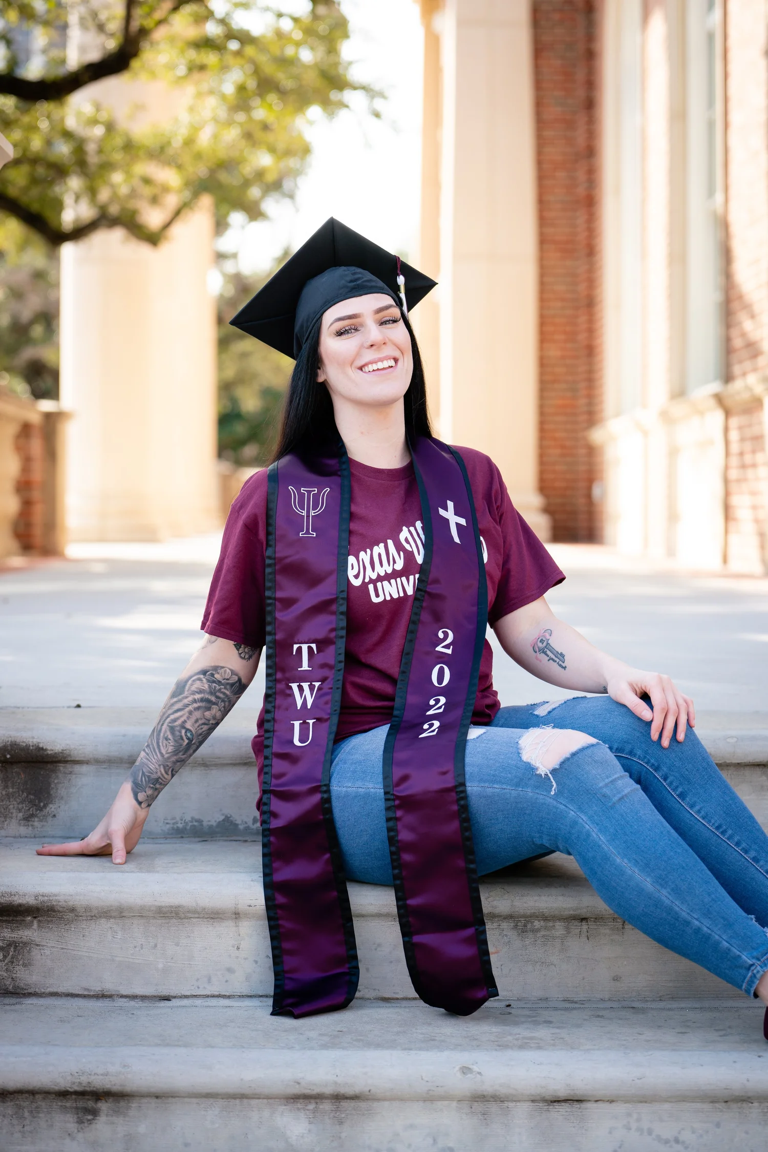 Natural light high school senior portrait