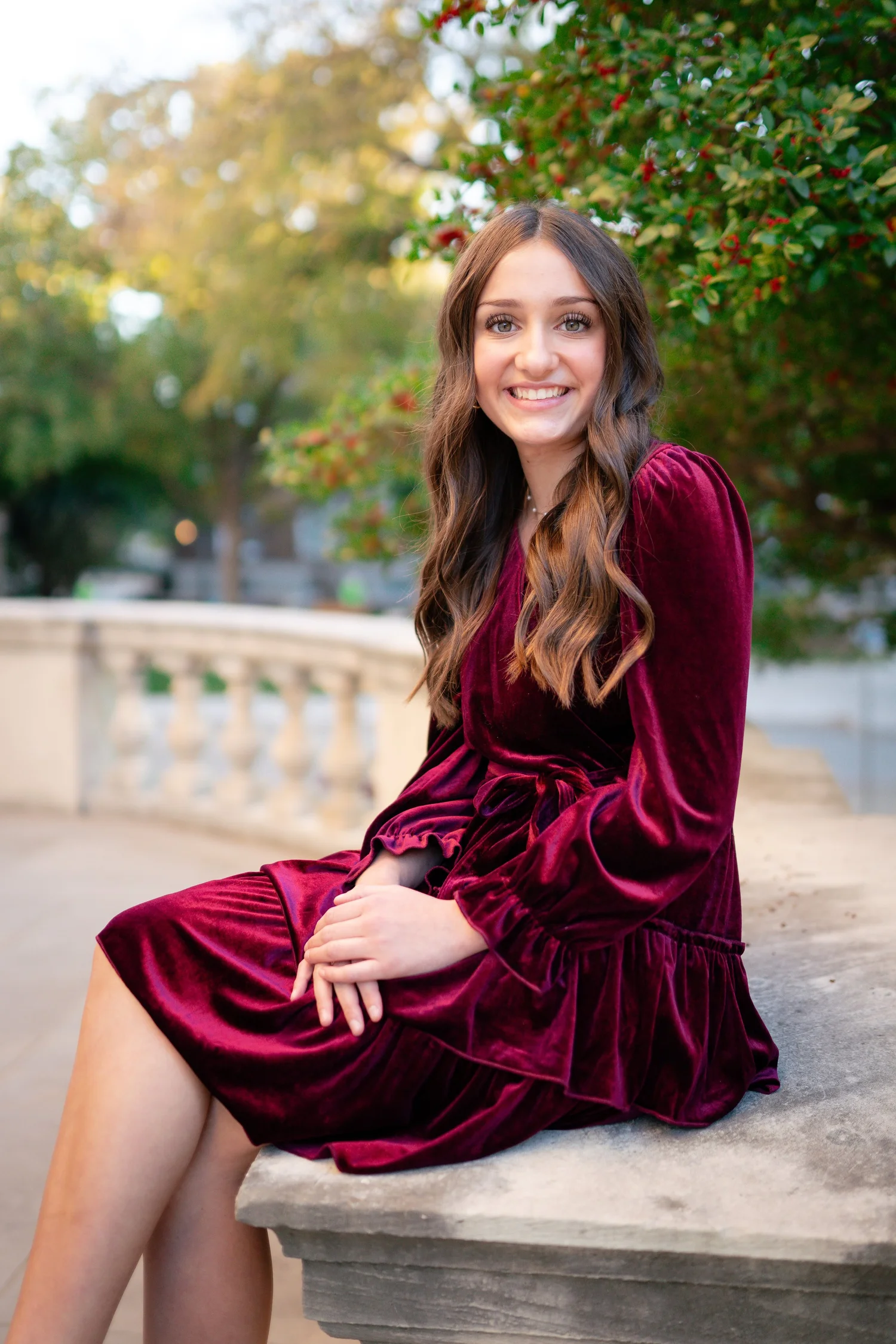 High school senior portrait on location