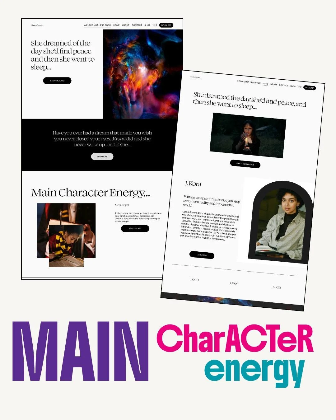 Your author website should feel like the opening line of your book, not the terms and conditions page.

The J. Kora Classic template gives your readers main character energy before they even click "start reading." Moody hero image. A line t